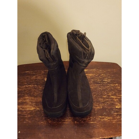 Lands End Womens Brown Suede Lined All Weather 9 B Winter Fall Boots 406465 - Picture 3 of 7